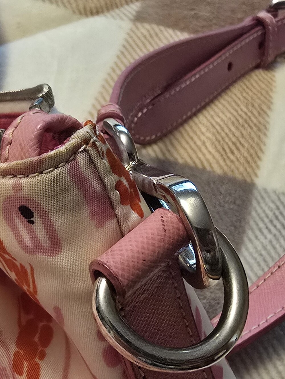 Prada Rosa Floral Tessuto Stampata Tote - Picture 9 of 12